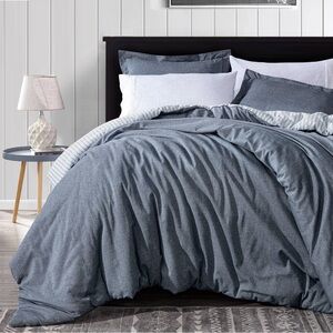 King 100% cotton 3 piece reversible comforter